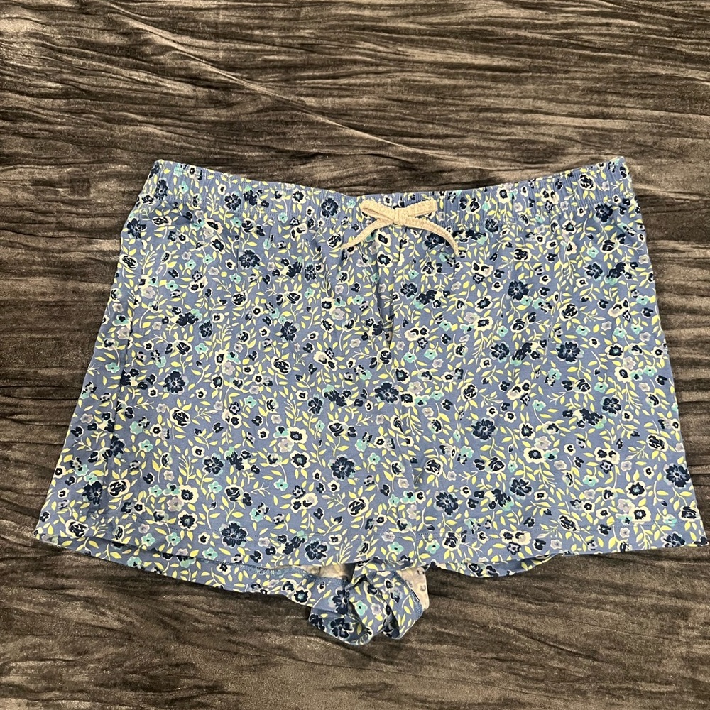 Floral Blue and Green Pj Shorts size M by JB